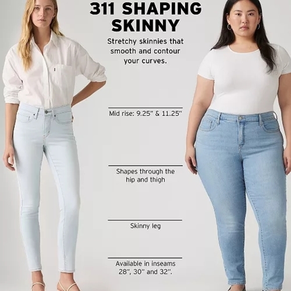 Levi's 311 Shaping Skinny‎ Jeans NWT - Picture 7 of 7